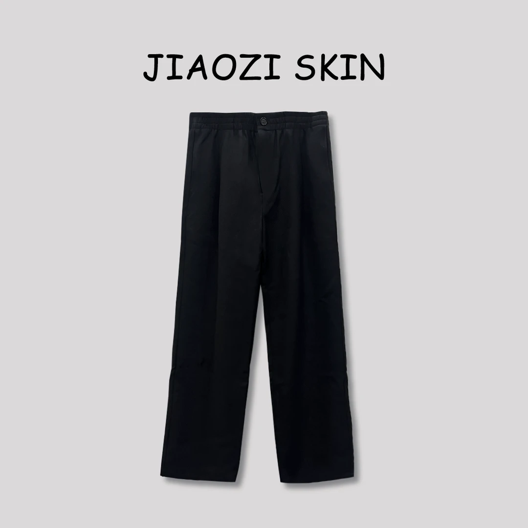 JIAOZI SKIN 男士羊毛简约宽松秋冬舒适垂感百搭休闲直筒裤235063