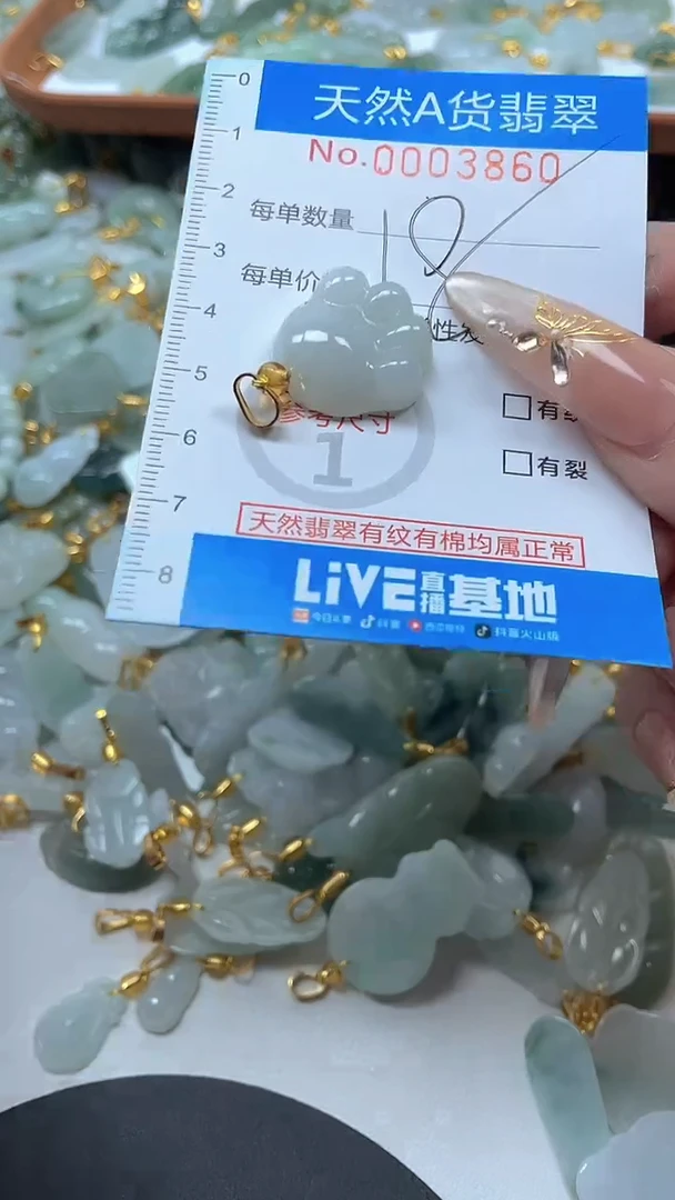 颈饰未镶嵌翡翠净货挂件-