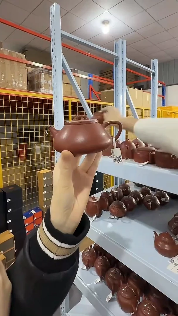 茶壶紫砂大红袍 平盖石瓢