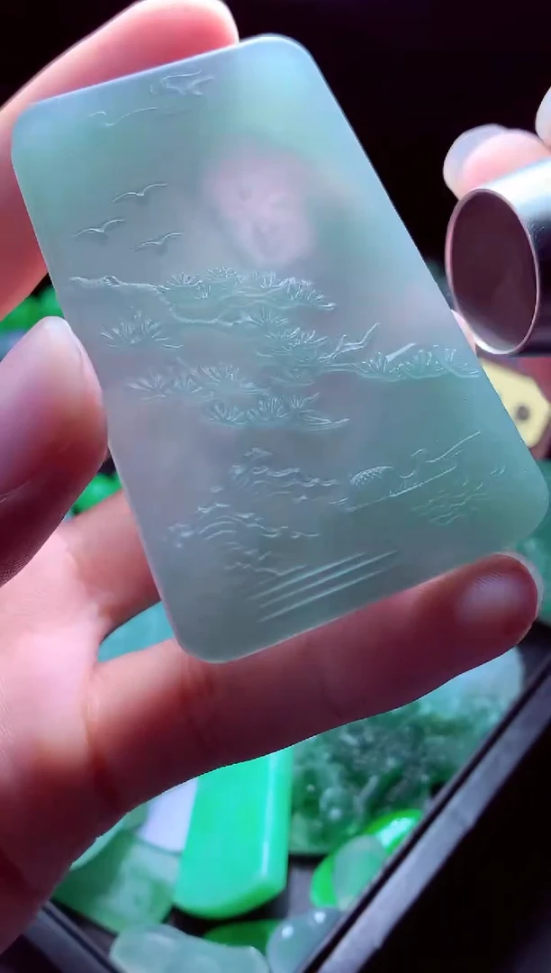 未镶嵌定制翡翠张*#翡翠毛货定制