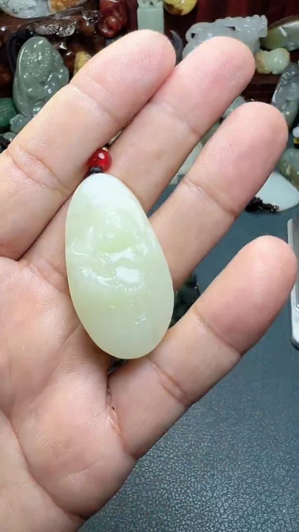 和田玉未镶嵌挂件-