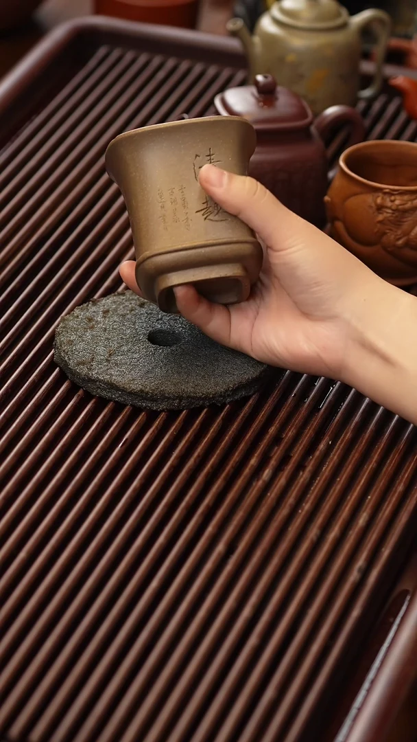 茶杯紫砂非遗茶器-荷塘情趣