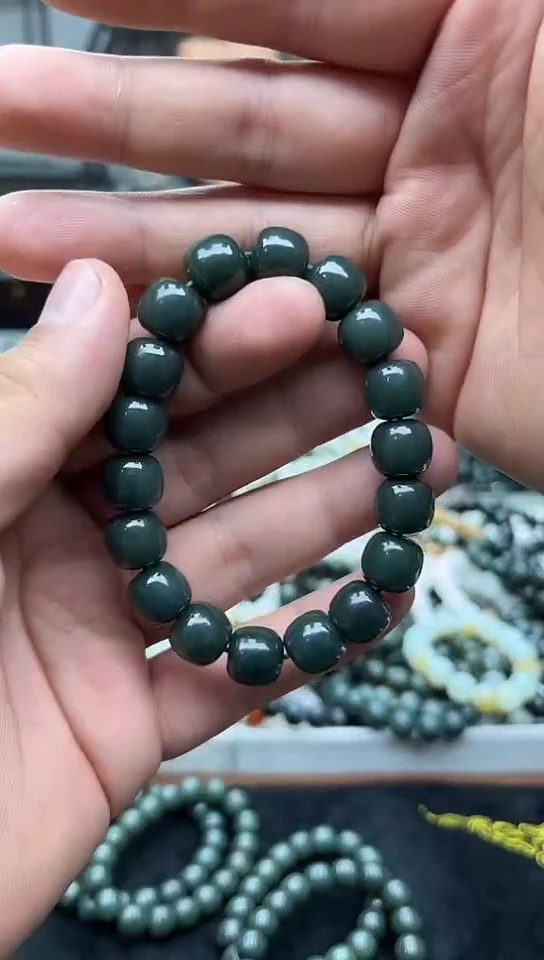 未镶嵌手链和田玉纯天然新疆且末蓝12