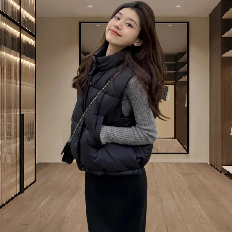 棉服马甲女冬外穿时尚气质短款马夹外套休闲百搭加厚保暖坎肩背心