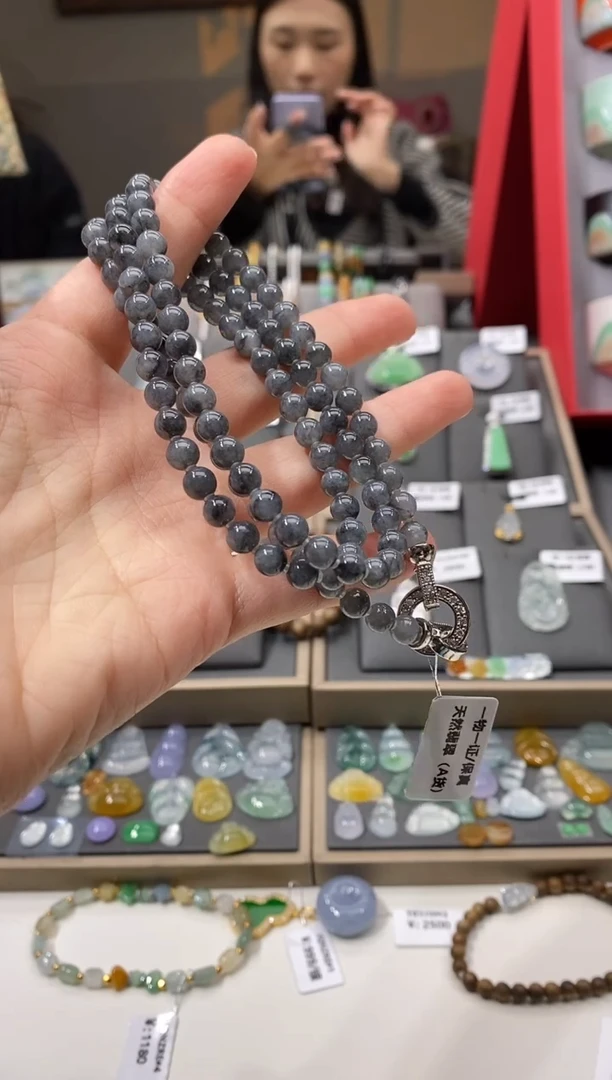 颈饰未镶嵌翡翠珠链