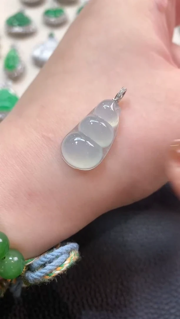 翡翠18K金镶嵌吊坠(不含链)a20 母亲节礼物