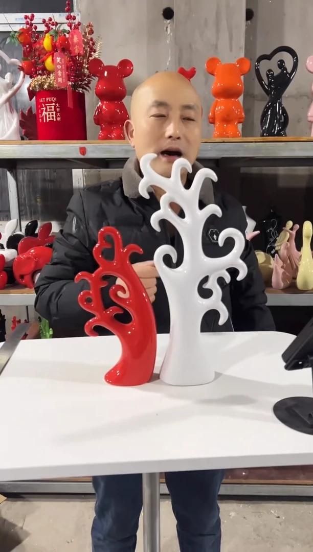 【闪购商品】摆件陶瓷爱情树一对