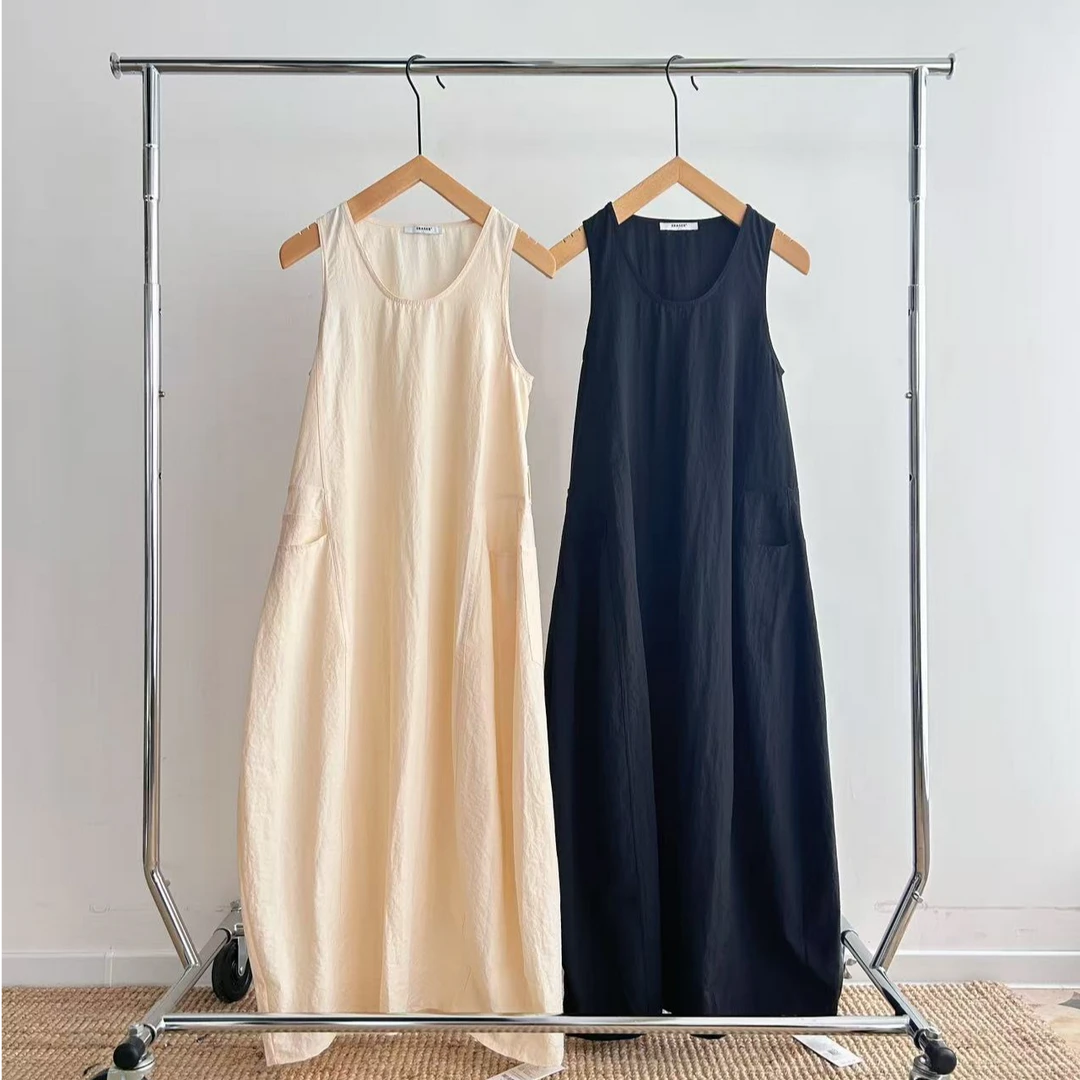 ERASER橡皮女款无袖宽松亲肤背心连衣裙1252111023