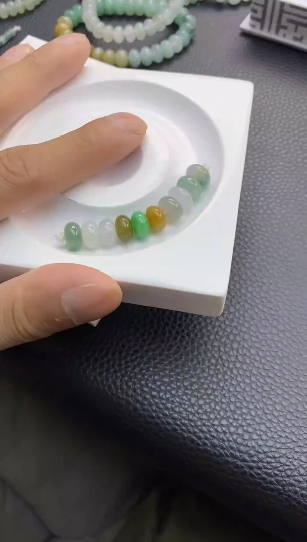 翡翠散珠16天然A货翡翠散珠卡8+