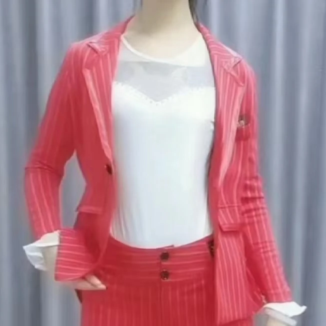 【浩婷雪娟】现货勿备注 领边压条后开衩西服（罗马棉款）气质长袖