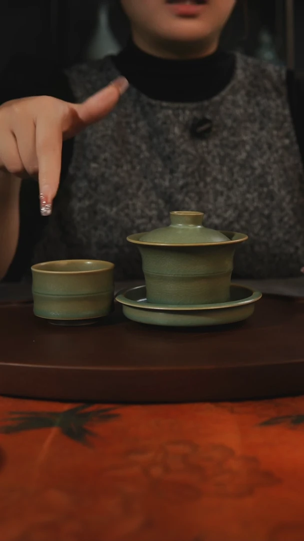 杯子中*人柴烧 汝州原产地原矿仿古老釉