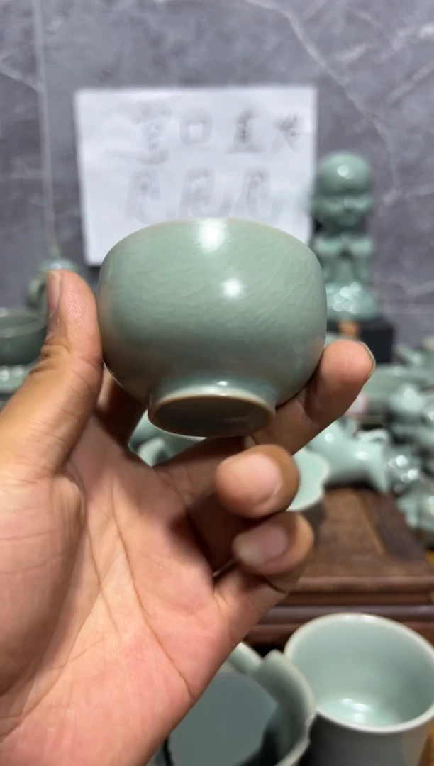 摆件微瑕仿古釉原矿汝瓷