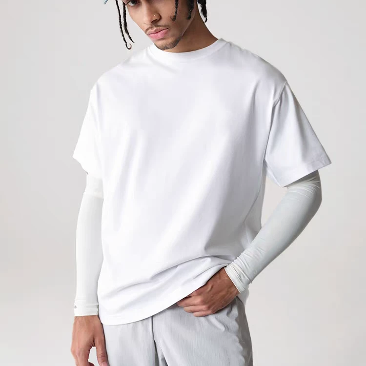 SC25538 复古时尚印花舒适棉涤透气男女宽松圆领T恤
