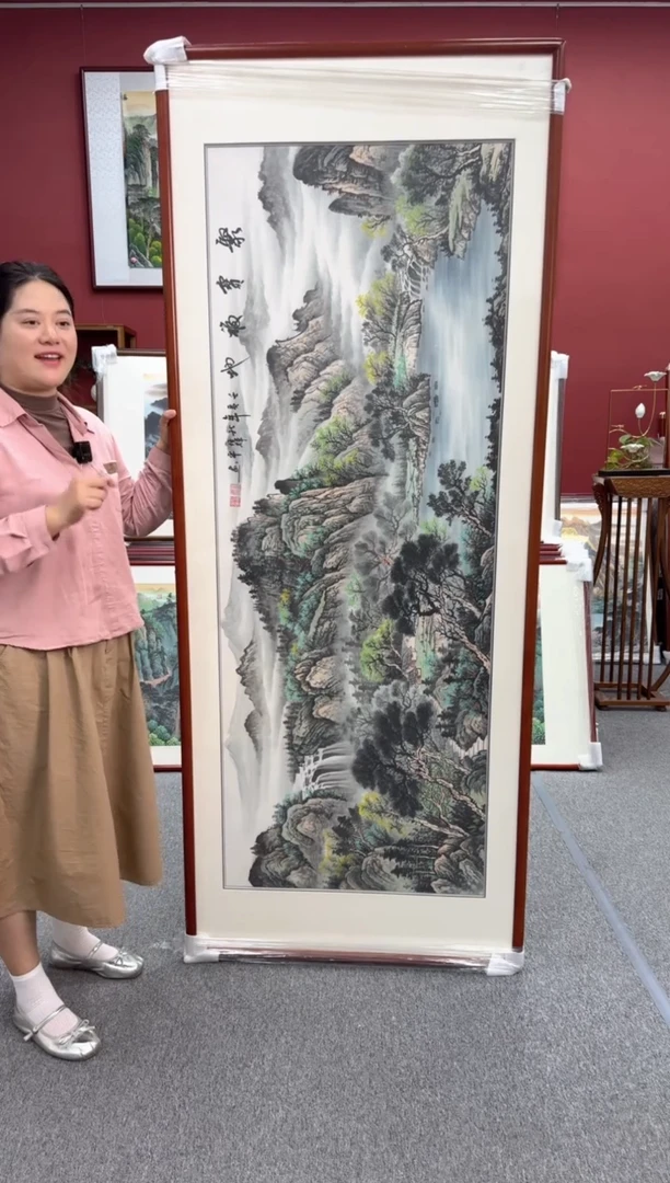 国画手绘 聚宝福地 219*88