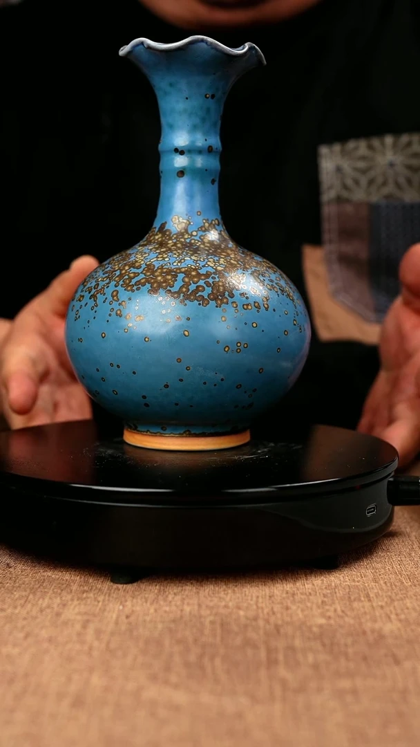 【闪购商品】117#国工一级品原矿钧瓷炉钧釉荷口竹节
