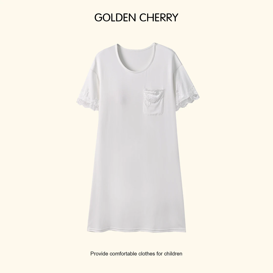 【金樱桃Golden cherry】亲子莫代尔蕾丝甜美睡裙5990