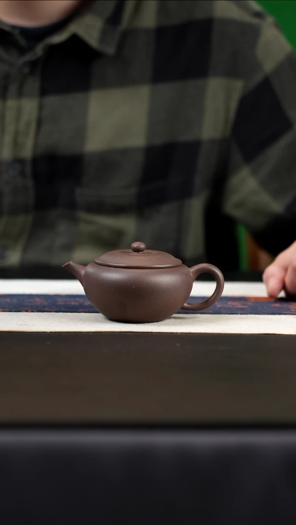 茶壶紫砂高岩紫泥，钵盂130cc