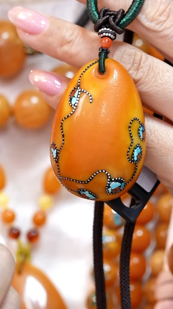 蜜蜡颈饰未镶嵌7775天然蜜蜡珠宝奇石云端妖孽全部保真