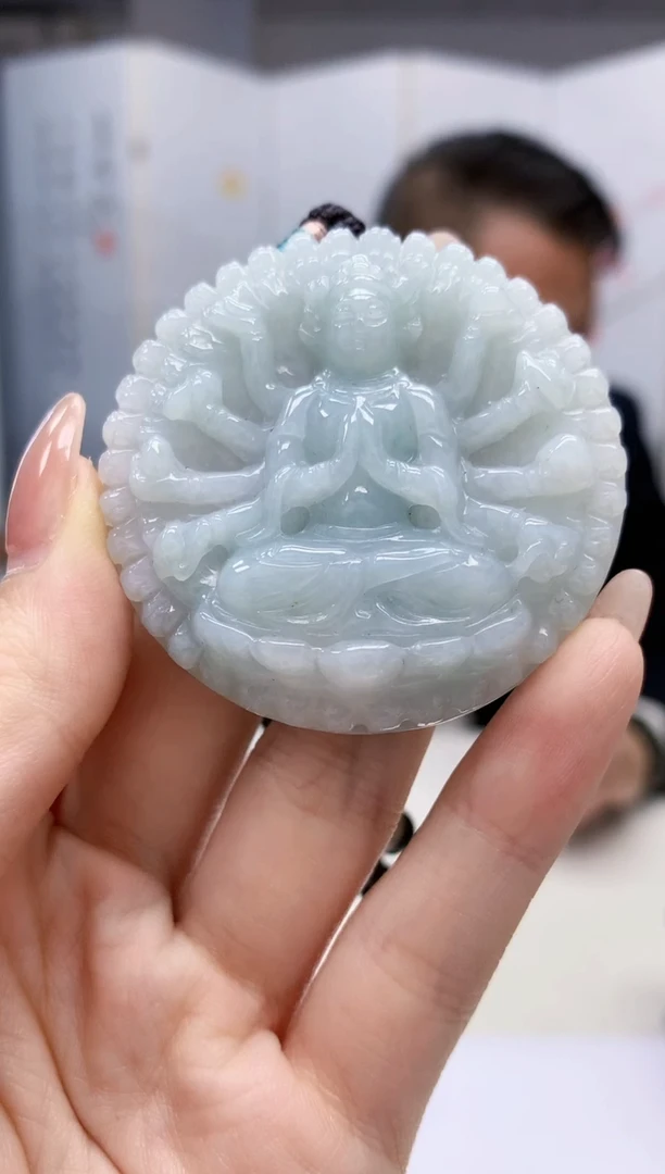【闪购商品】定制翡翠未镶嵌4969jw-毛货挂件80