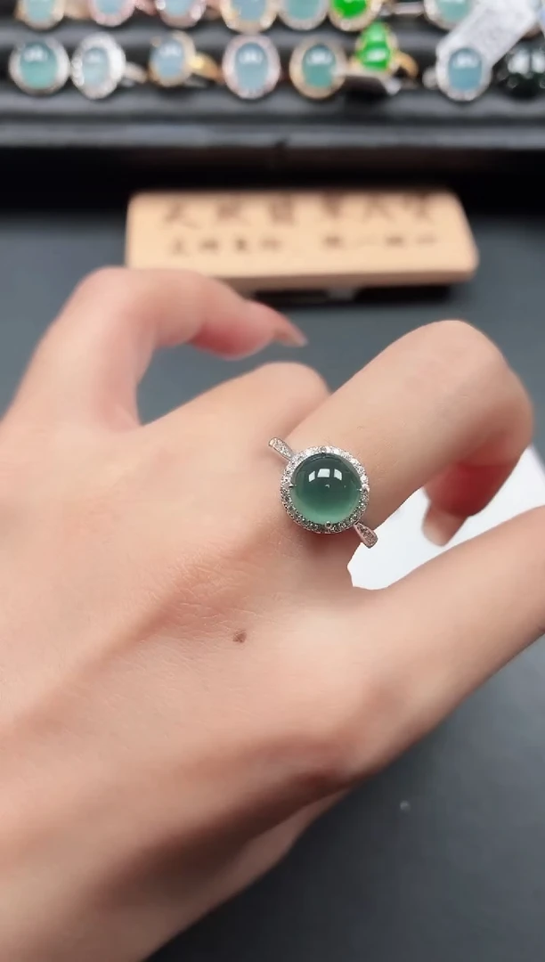 银S925镶嵌戒指翡翠11111