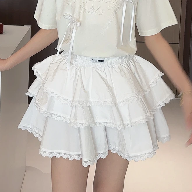 跳跳鱼童装 2025夏季新款时尚显瘦多层蓬蓬裙蛋糕裙279042