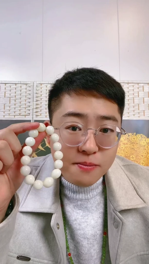 颈饰未镶嵌和田玉34【白串】