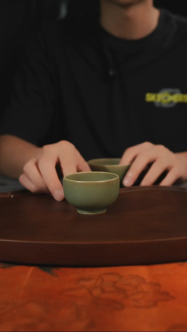 杯子柴烧 小罗汉 汝州原产地原矿仿古老釉