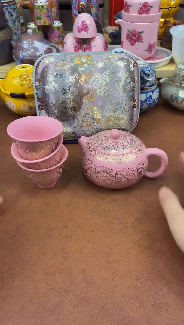 陶瓷茶具摆件旅行套组
