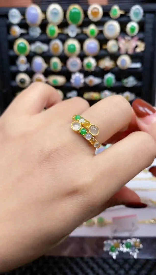 银S925镶嵌戒指翡翠37