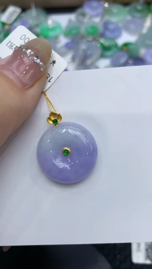 【闪购商品】翡翠颈饰18K金镶嵌2222222221