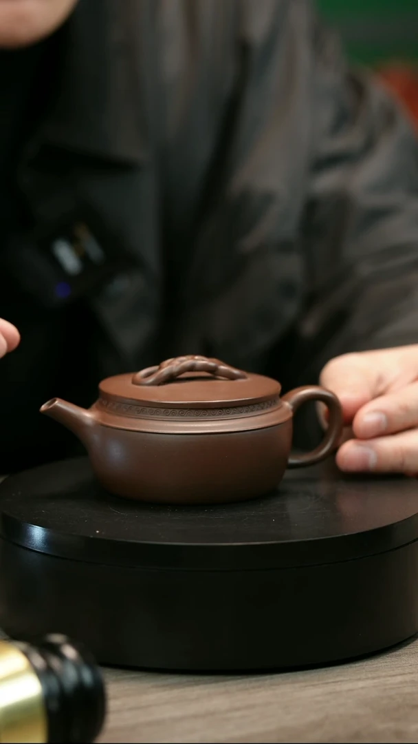 茶壶紫砂夕****驻H2384赵信军底槽青绳节汉瓦
