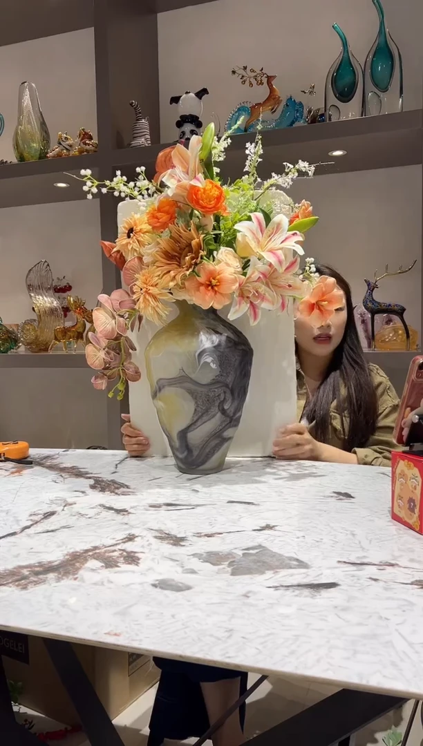 设计师把花+花瓶一套
