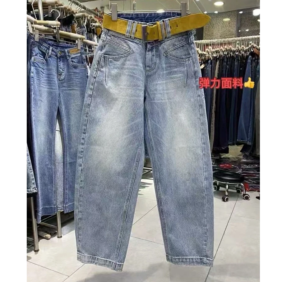 8065直筒牛仔裤宽松阔腿裤