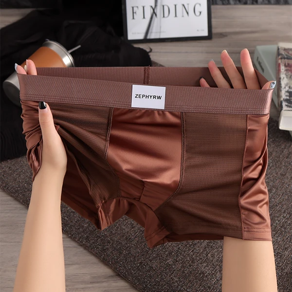 奢华男式内裤舒适透气高级感男款男式平角裤潮流时尚青少年平角裤