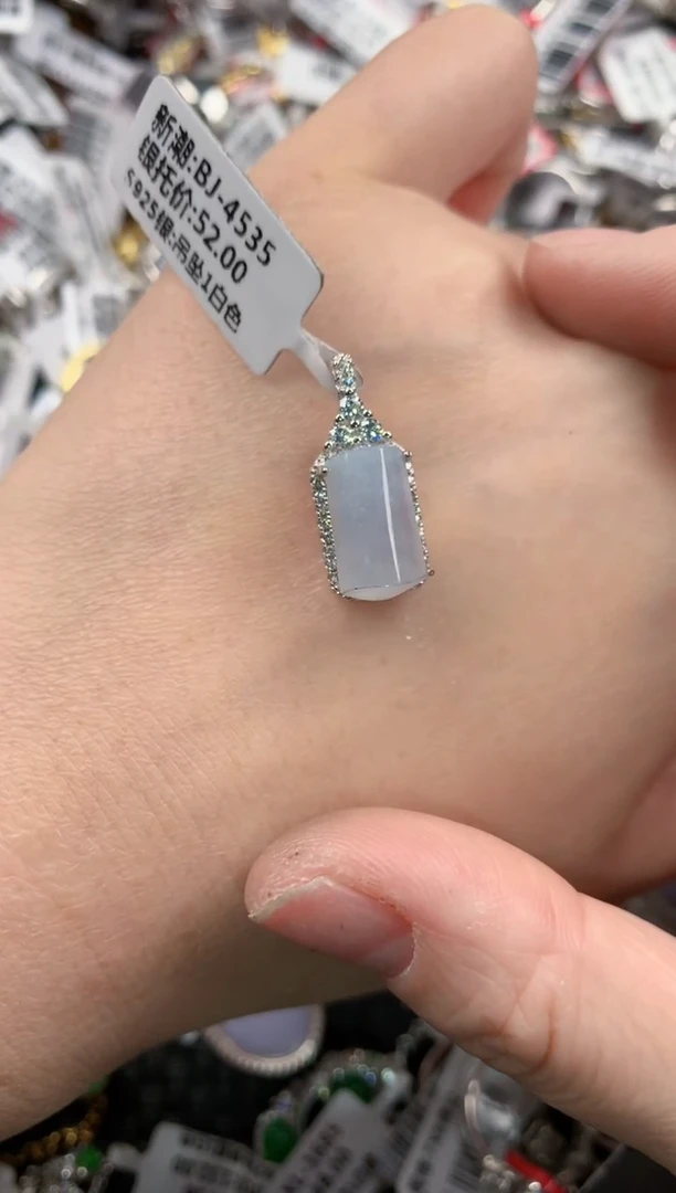 银S925镶嵌戒指翡翠嘻*999----7