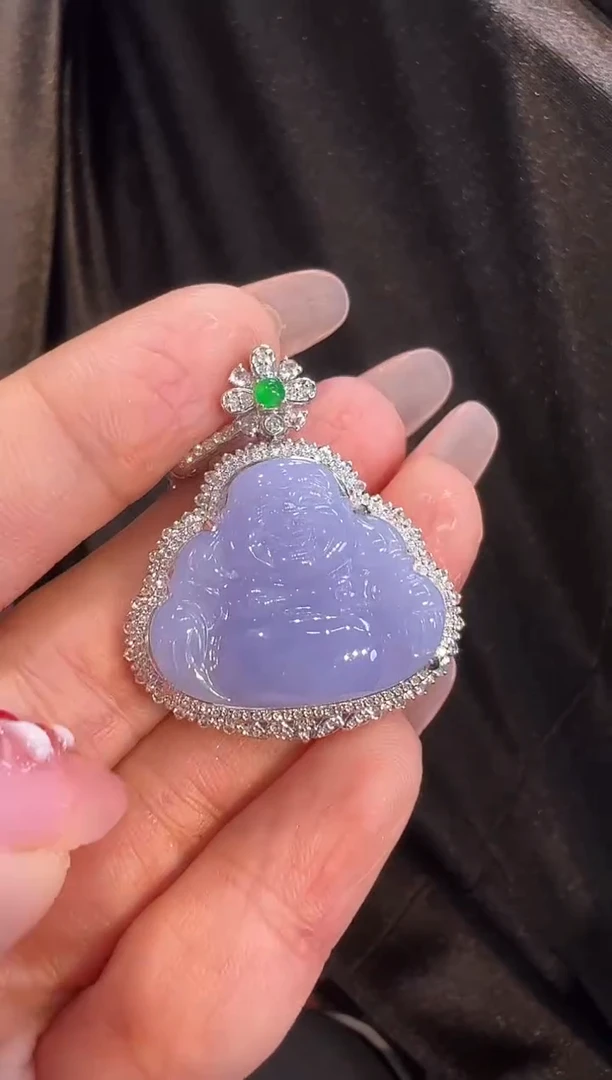 【闪购商品】翡翠颈饰18K金镶嵌吊坠