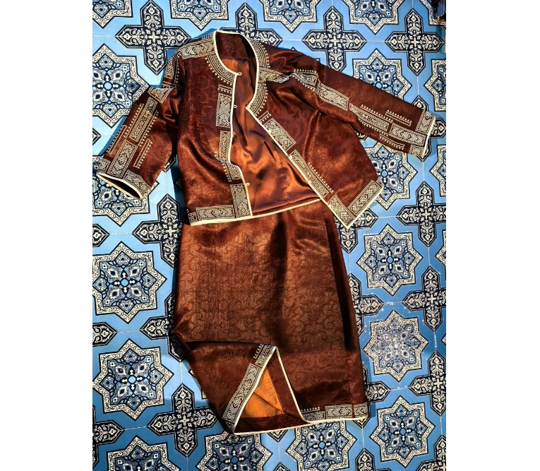 【万象有衣】绫-原创设计师款香云纱重工刺绣款精致套装-7502