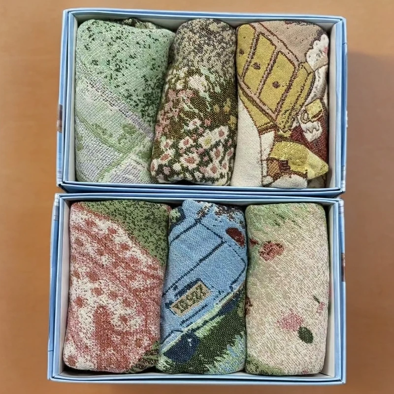 彩绘系列小毛巾三条装礼盒*2