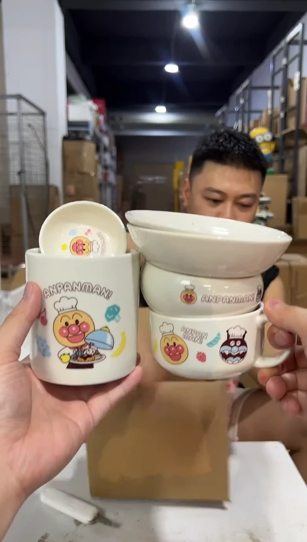 瓷片面包超人餐具6件套