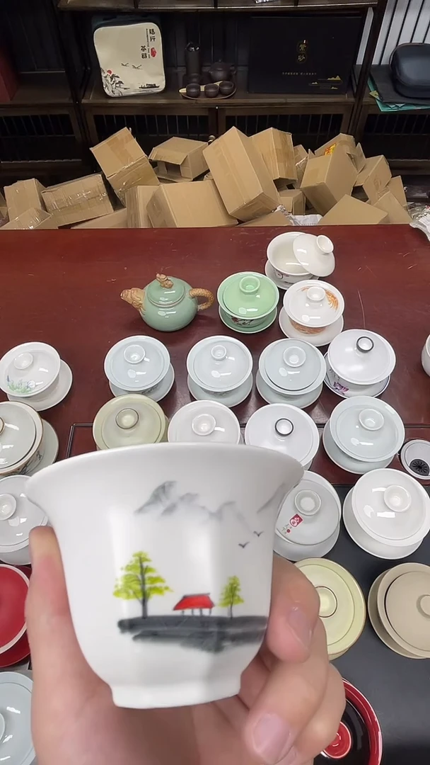 茶具临时链接瓷盖碗