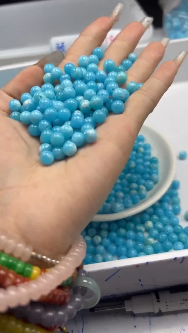 玛瑙/玉髓颈饰未镶嵌w2495海纹*石6mm50颗