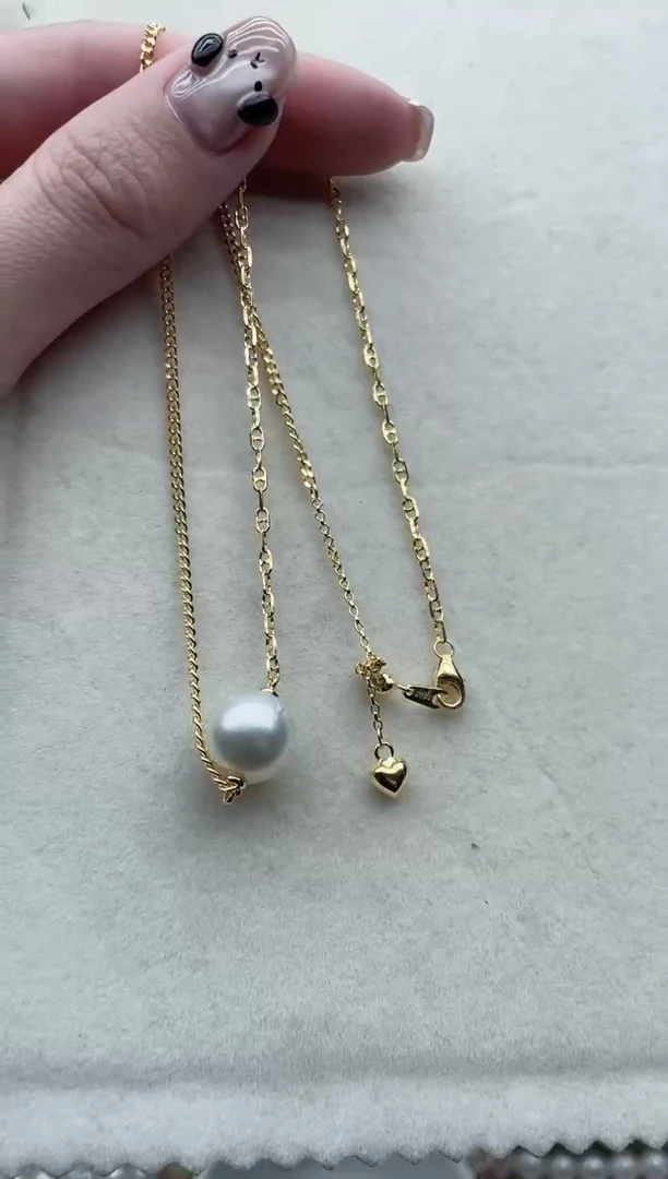 【闪购商品】海水珍珠套链银S925镶嵌52