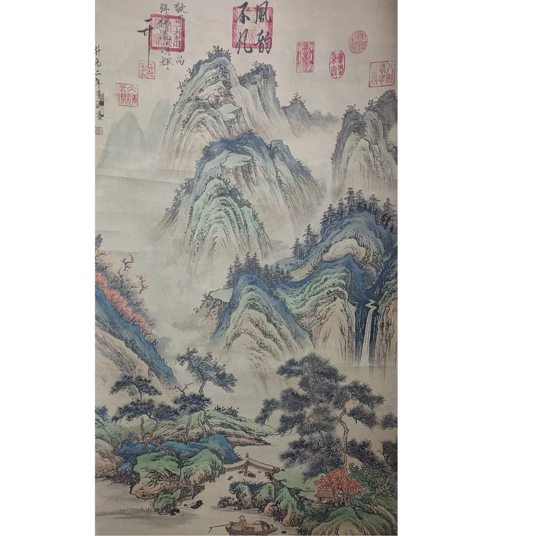 董老 款山水山水立轴140*65约8.1平尺