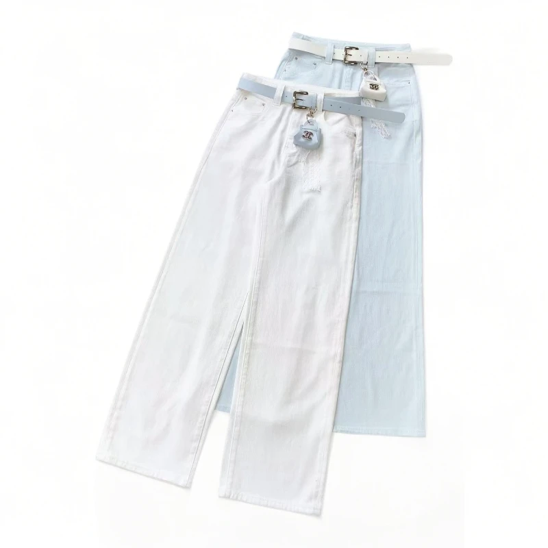 30852两色腰带净版百搭休闲牛仔裤