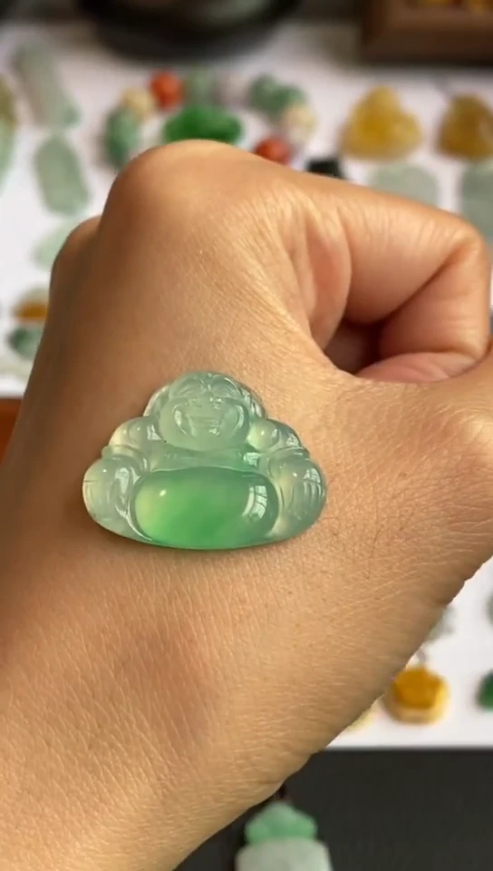 未镶嵌定制翡翠d****g佛公~