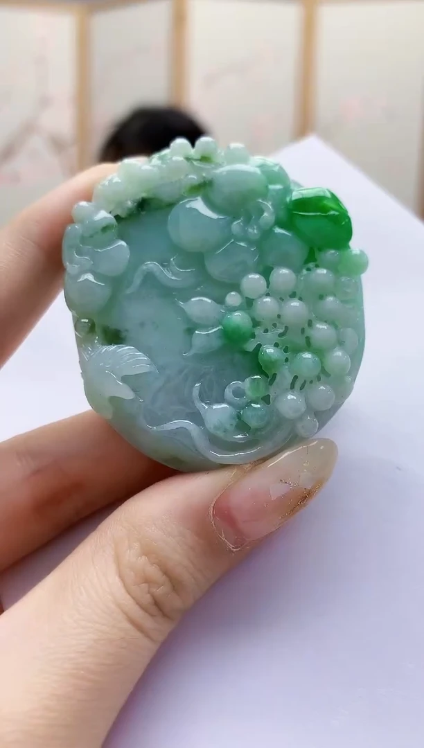 未镶嵌定制翡翠3495jw-毛货挂件19