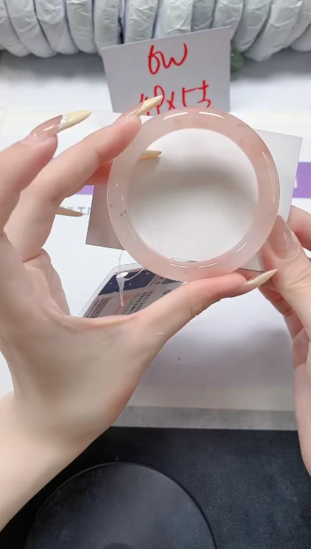 石英质玉手镯未镶嵌333-56.7桃花