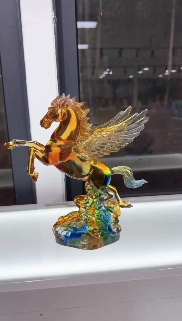 手工艺品琉璃古法琉璃飞马