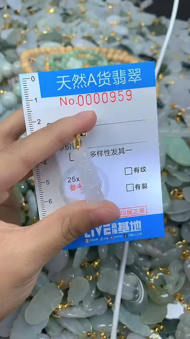 颈饰未镶嵌翡翠净货挂件-0959