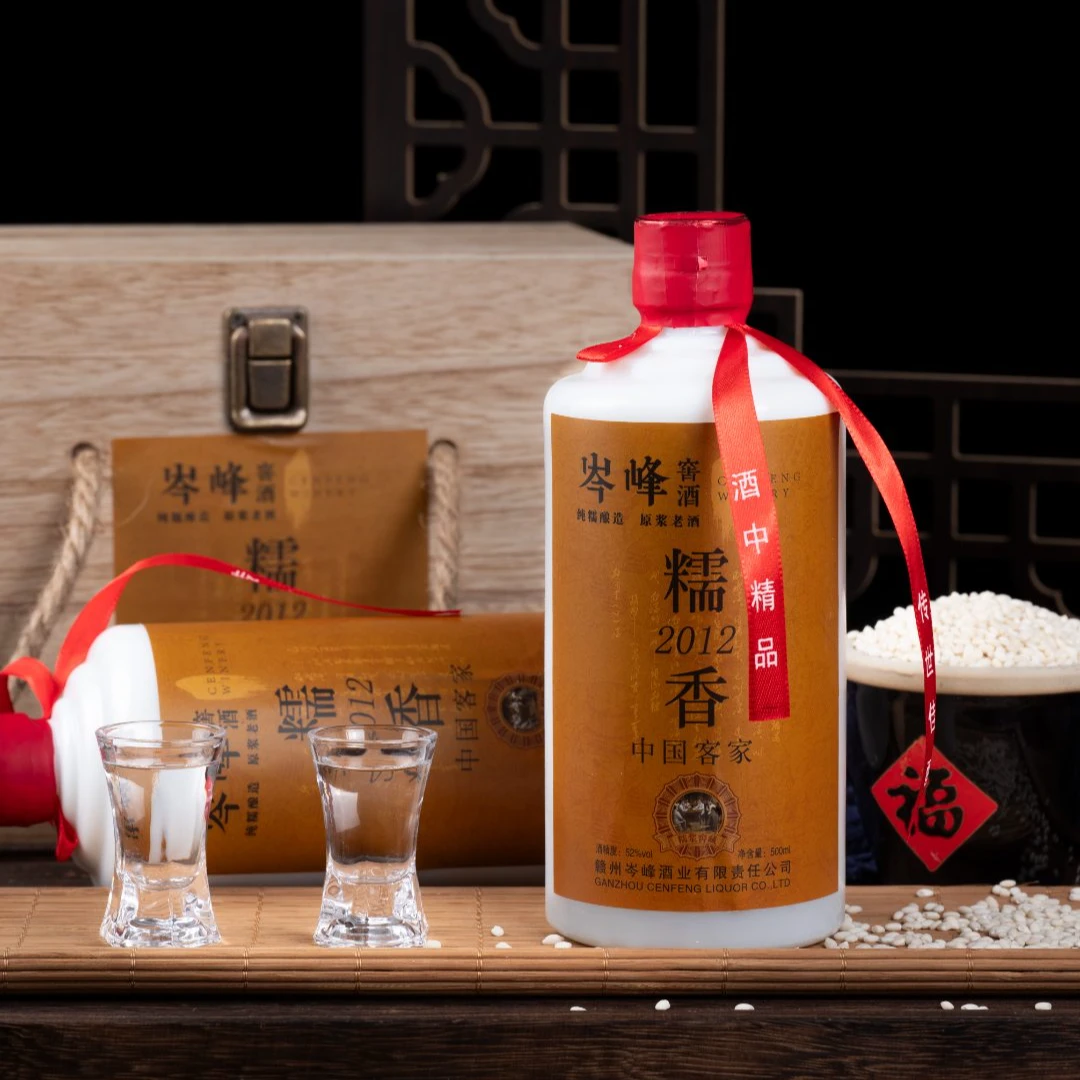 岑峰糯香型白酒真年份纯粮老酒52度500ml纯粮食口粮酒52度500